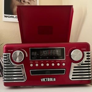 Victrola red record player